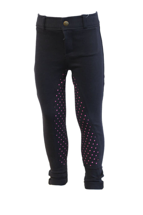 Mackey Equisential Junior Spotty Jodhpurs #colour_navy-azalea