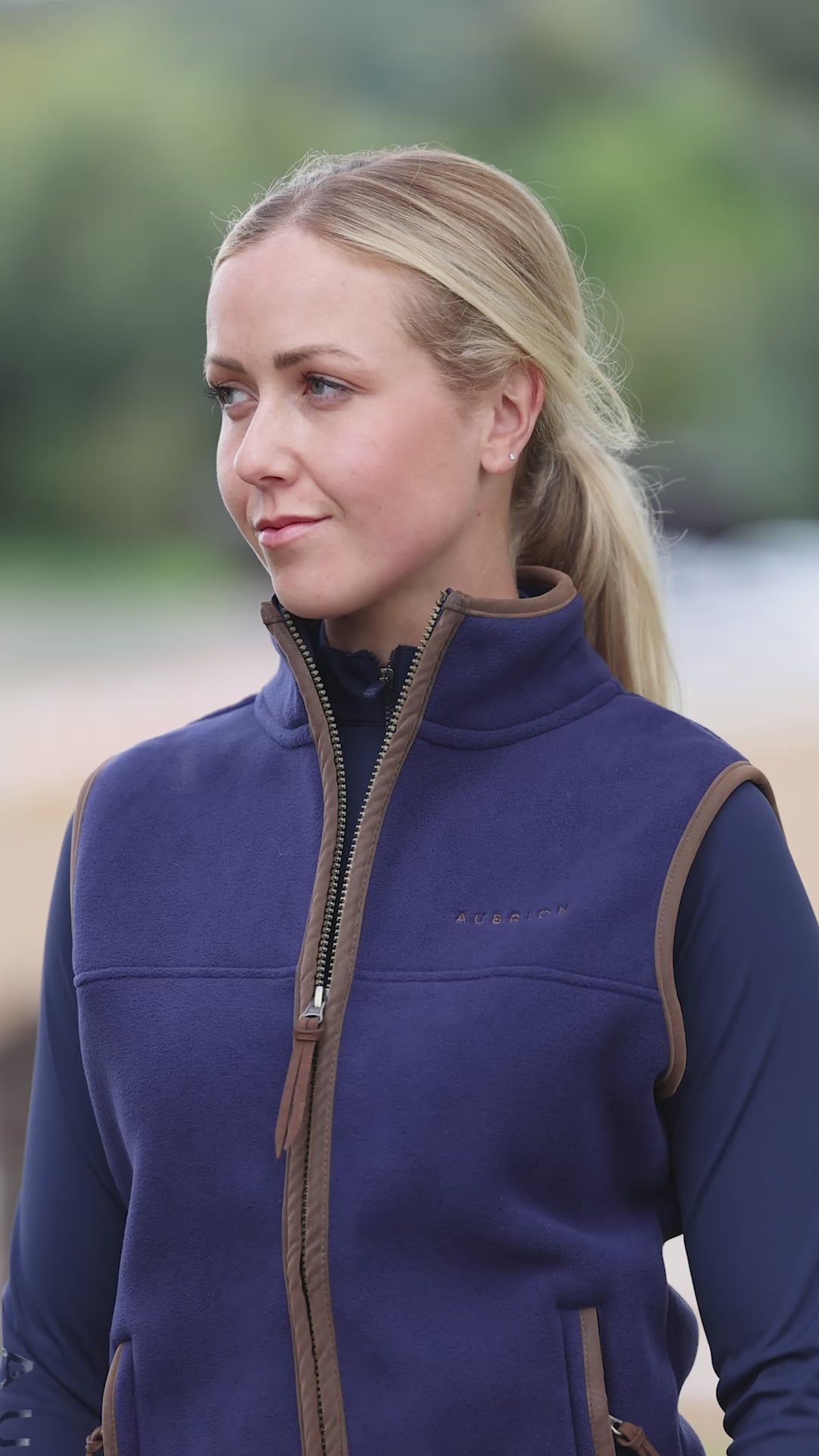 Shires Aubrion Core Ladies Fleece Gilet #colour_navy