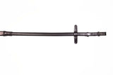 Henry James V-Grip Hybrid Rubber Reins With Leather Stoppers #colour_black