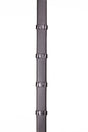 Henry James Small Pimple Hybrid Rubber Reins With Leather Stoppers #colour_black