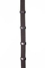 Henry James Calfskin Supergrip Reins With Stoppers #colour_black