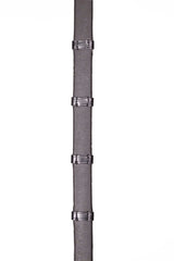 Henry James Xtreme Eventer Hybrid Rubber Reins With Leather Stoppers #Colour_black