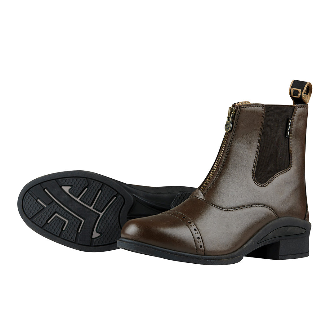 Dublin Altitude Childs Zip Paddock Boots #colour_brown