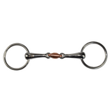 GS Equestrian Loose Ring Copper Lozenge Snaffle Bit 135mm