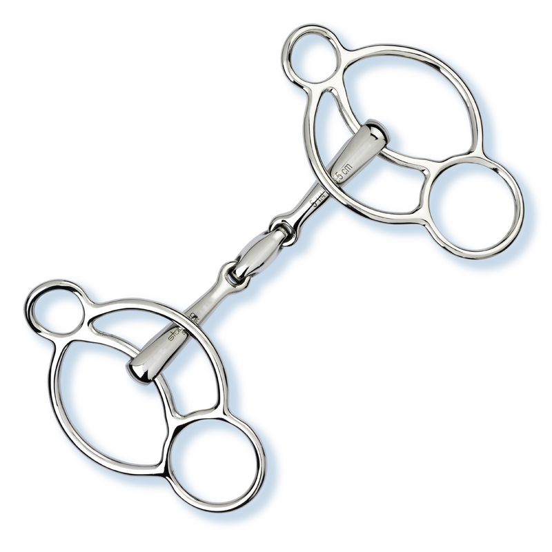 Stubben Easy-Control 3-Ring Gag - Double Broken
