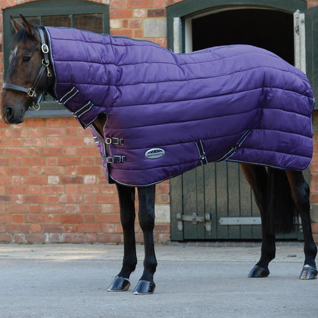 Weatherbeeta Comfitec 210D Channel Quilt Combo Neck Heavy #colour_purple-black