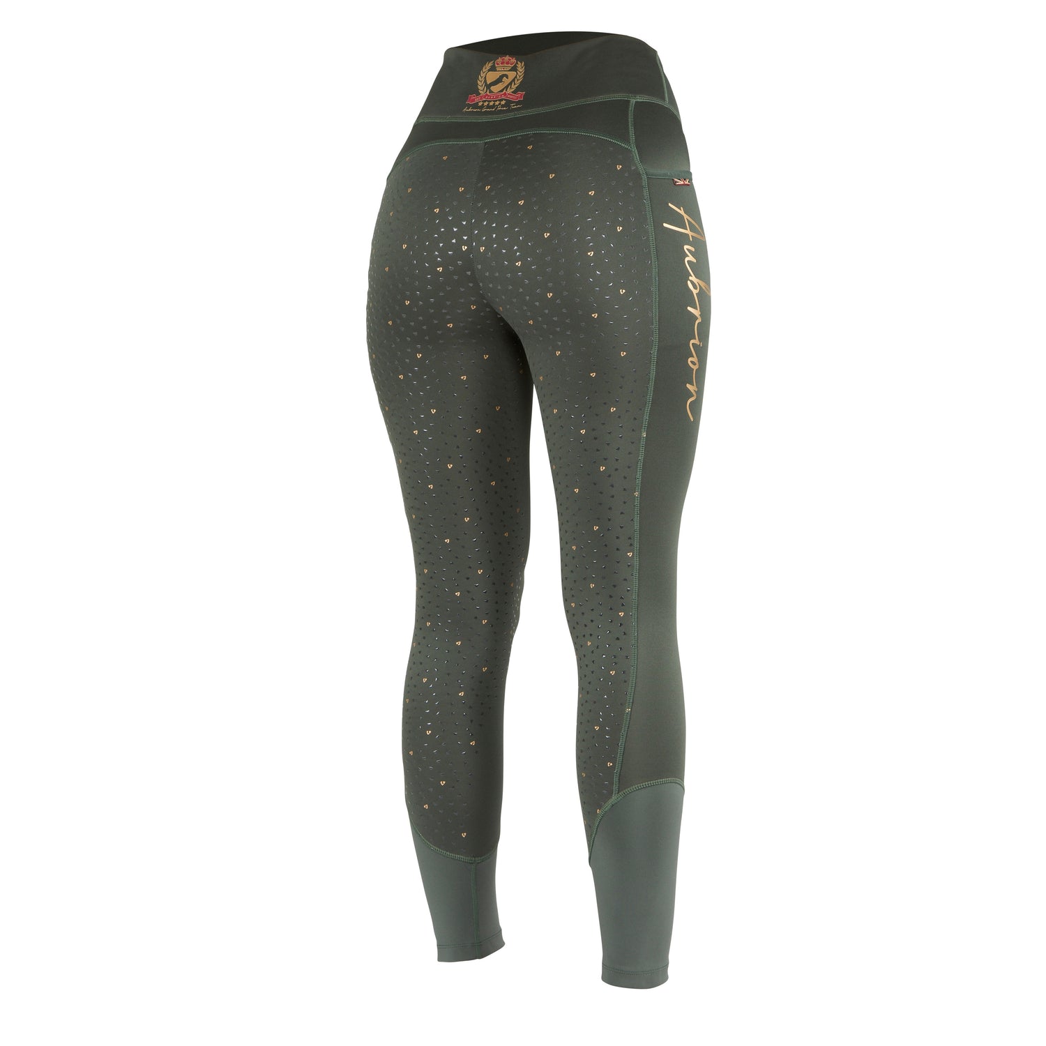 Shires Aubrion Team Winter Riding Tights #colour_khaki