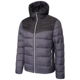 Dare2b Elite Hot Shot Hooded Baffled Jacket #colour_ebony-grey-black