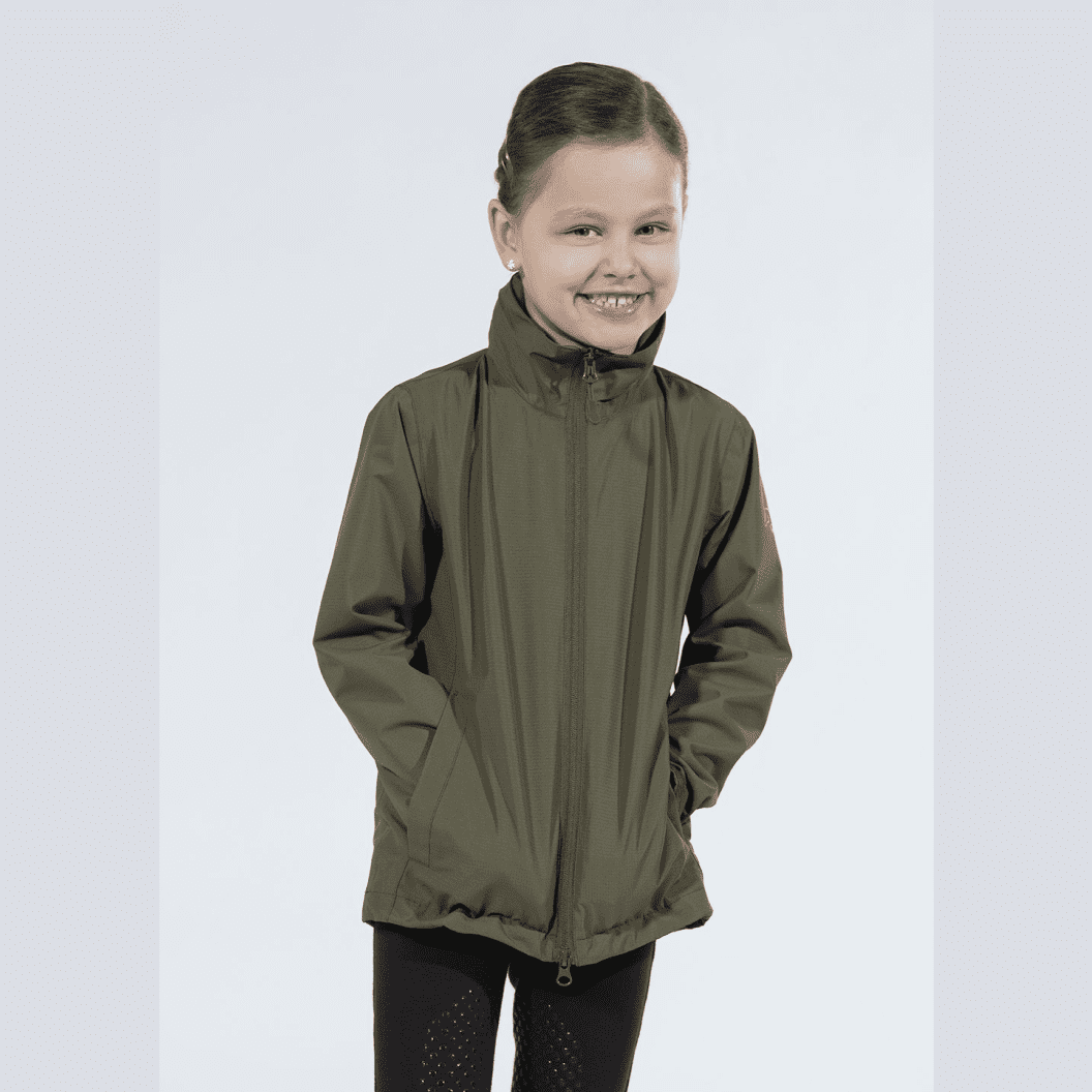HKM Kids Rainy Day Rain Jacket #colour_olive-green