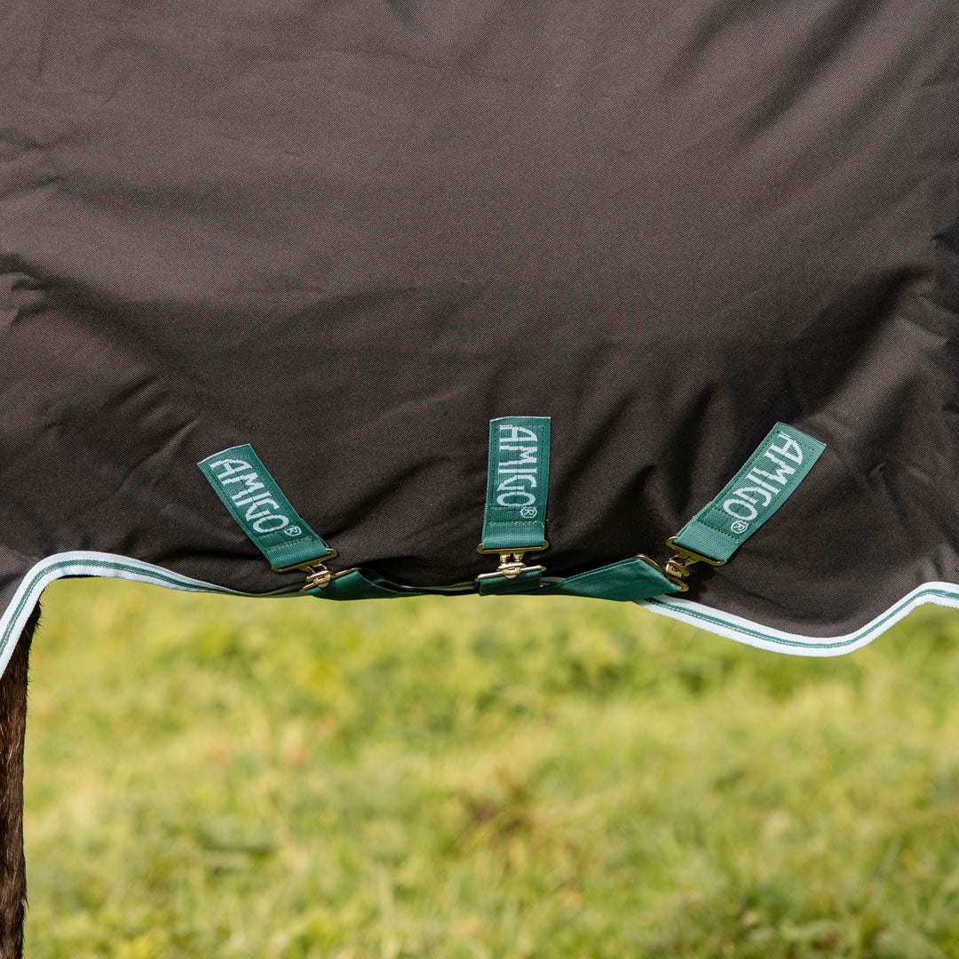 Horseware Ireland Amigo Bravo 12 Plus 250g Medium Turnout Rug #colour_navy-aqua-turquoise