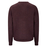 Hoggs of Fife Borders Men's Ribbed Knit Jumper #colour_redwood