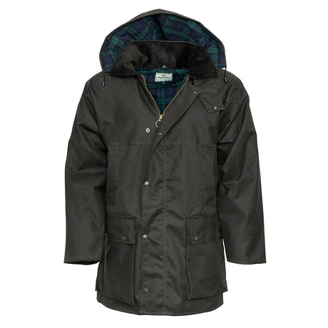Hoggs of Fife Men's Padded Wax Jacket #colour_brown