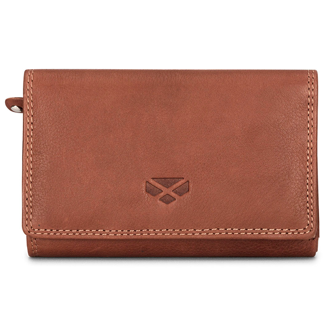 Hoggs of Fife Monarch Leather Bi Fold Purse #colour_hazelnut