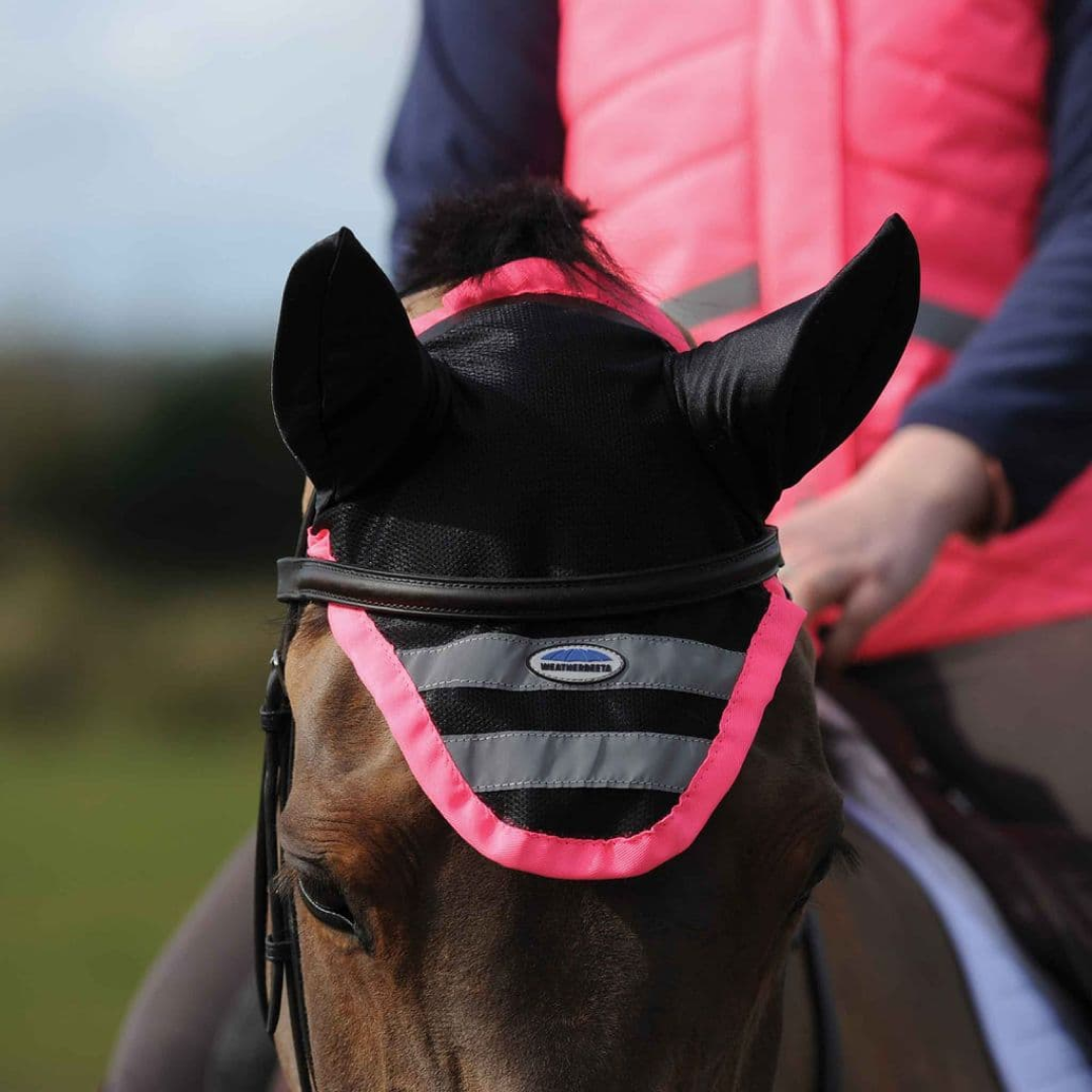 Weatherbeeta Reflective Ear Bonnet #colour_pink