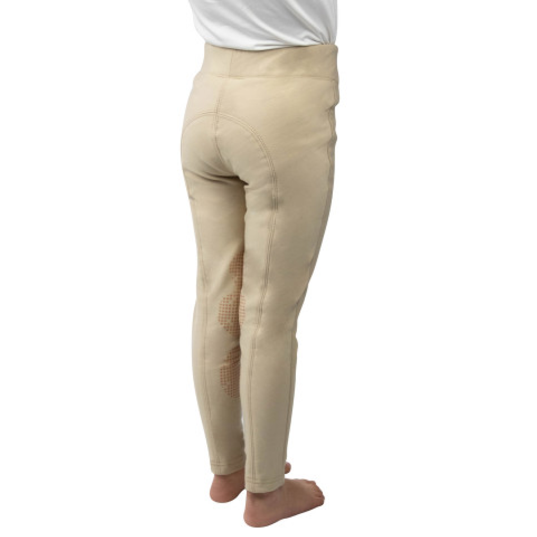 Hy Equestrian Blizzard Children's Softshell Riding Tights #colour_beige