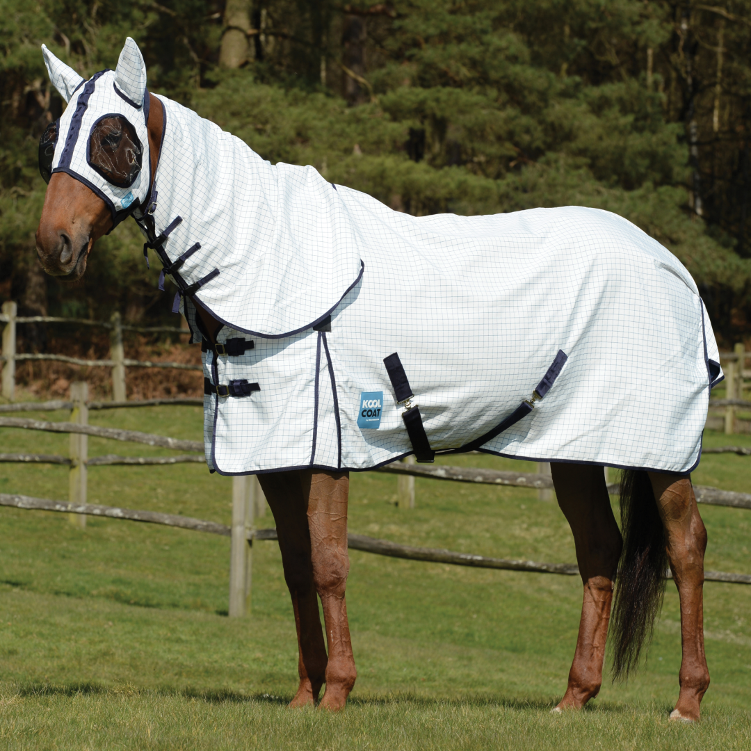 Kool Coat Classic With Surcingles III Combo Neck #colour_white-navy