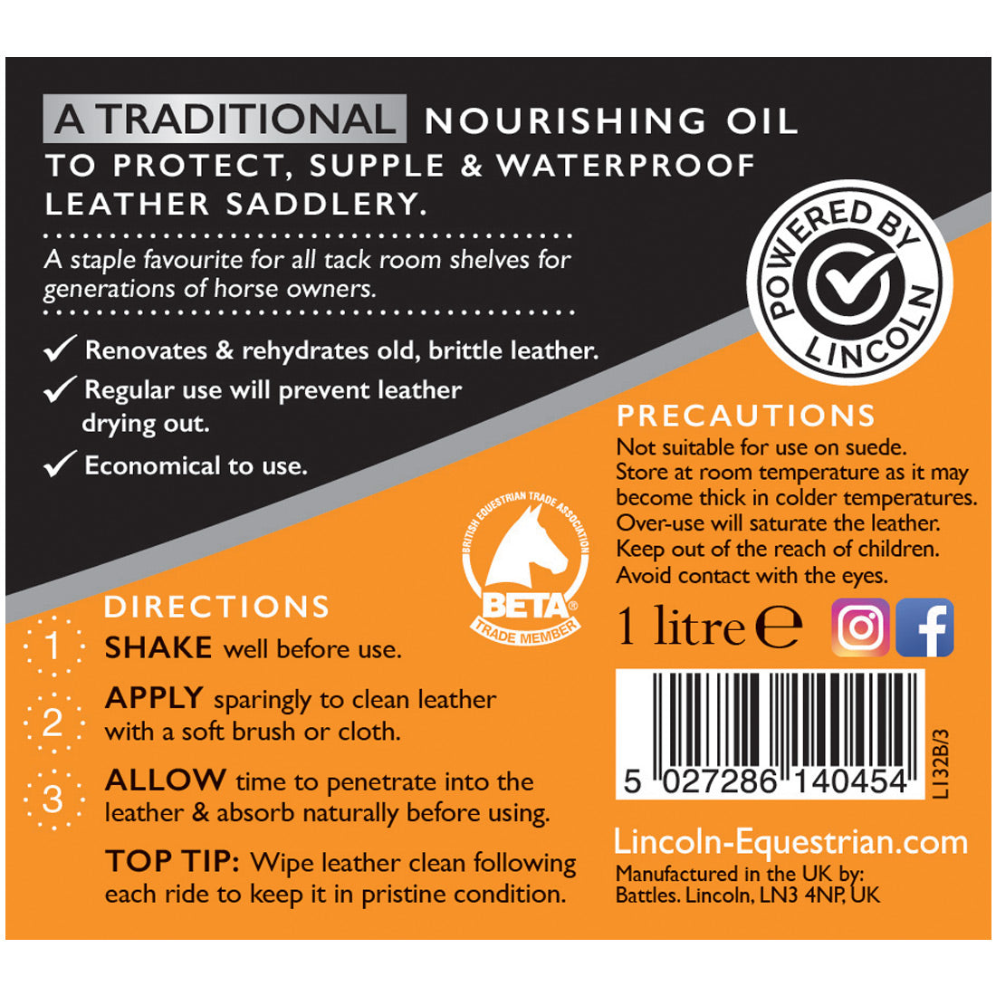 Lincoln Classic Neatsfoot Oil