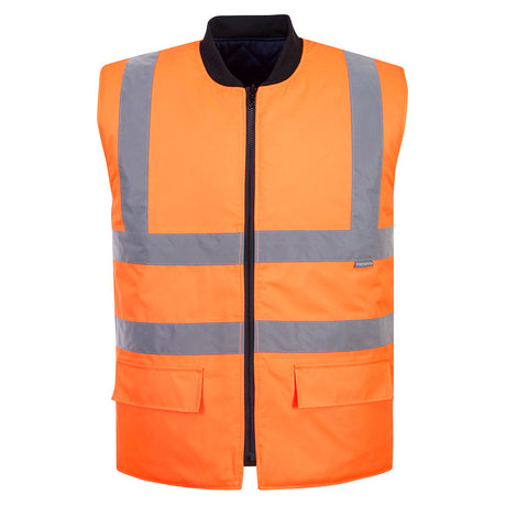 Portwest Hi-Vis Reversible Bodywarmer #colour_orange
