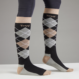 Toggi Criss Cross Socks  #colour_black-grey-khaki