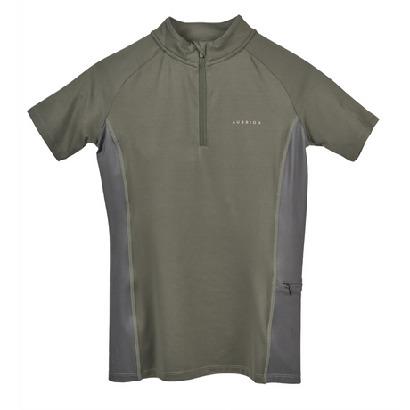 Shires Aubrion Maids Revive Short Sleeve Base Layer #colour_olive