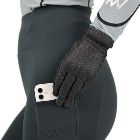 Woof Wear Ladies Knee Patch Riding Tights #colour_slate