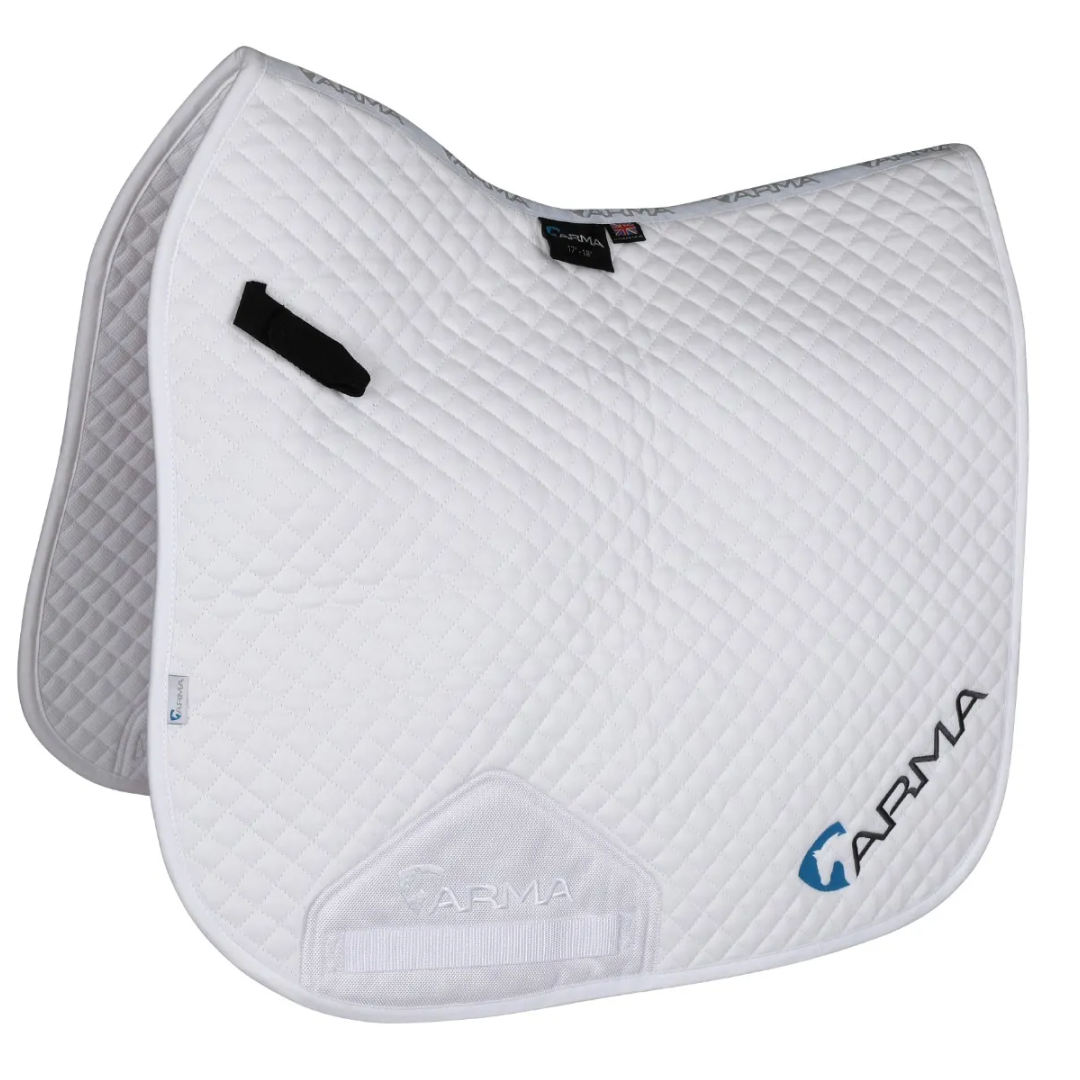 Shires ARMA Branded Dressage Saddlecloth #colour_white