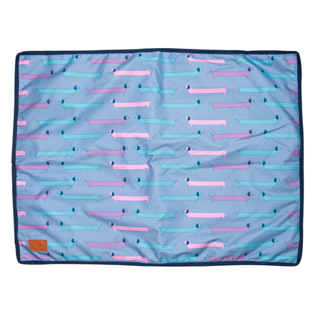 Hy Equestrian Benji & Flo Dorris The Dachshund Dog Bed #colour_riviera/navy