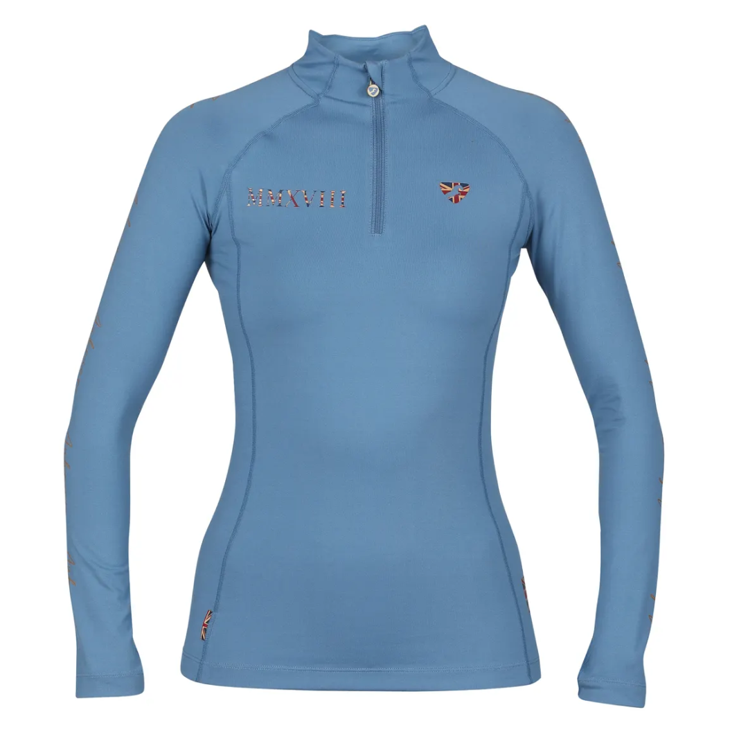 Shires Aubrion Team Long Sleeve Ladies Base Layer #colour_steel