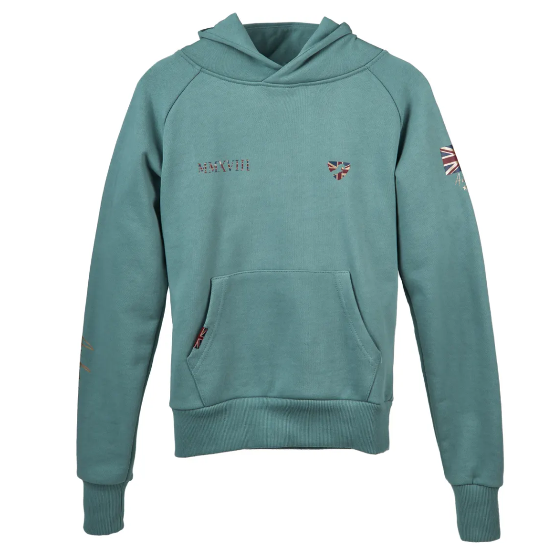 Shires Aubrion Team Girls Hoodie #colour_sage