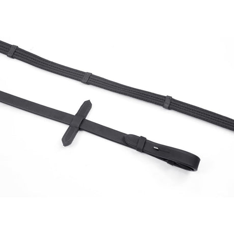 Whitaker Ready To Ride Webbed Reins #colour_black