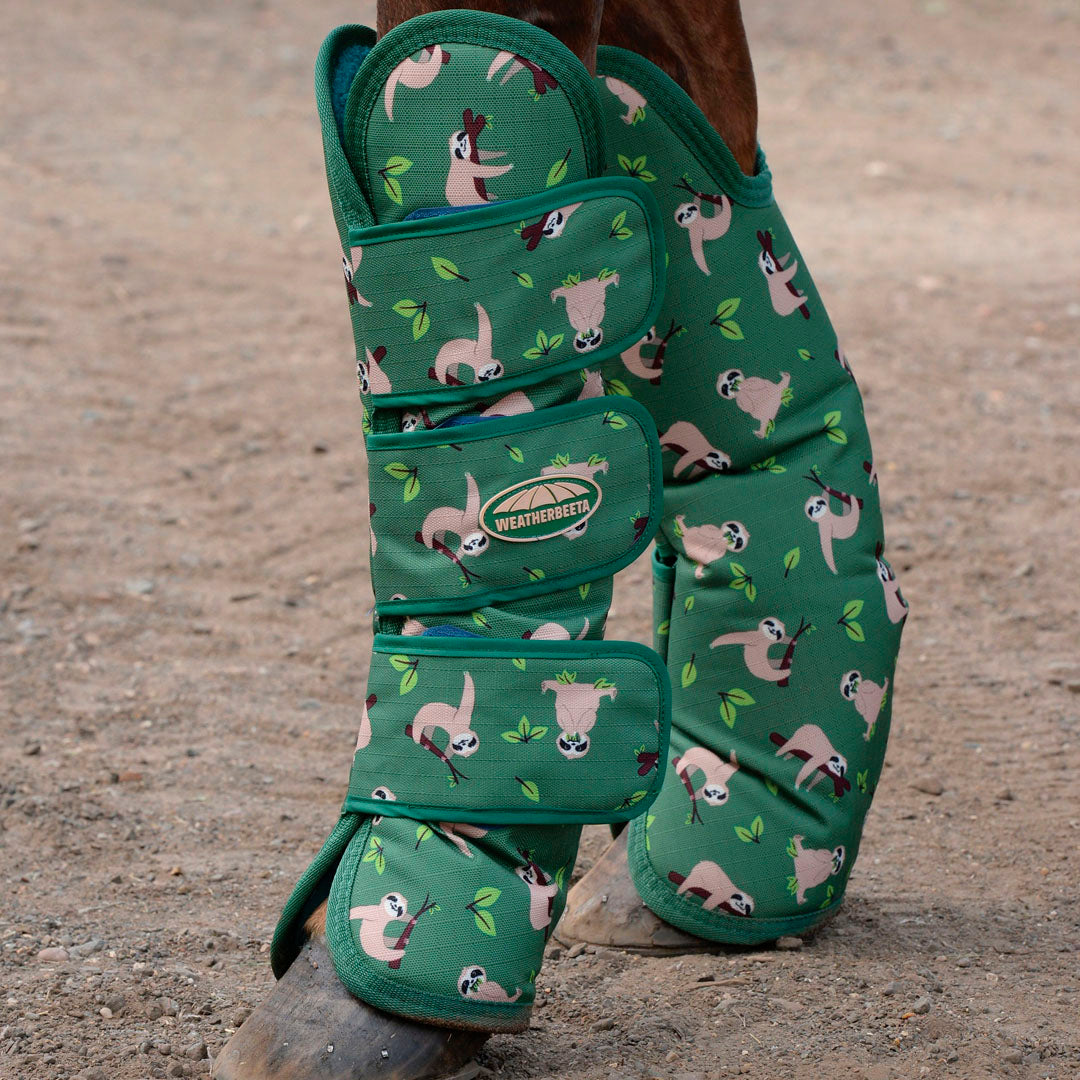 Weatherbeeta 1200D Wide Tab Long Travel Boots #colour_sloth-print