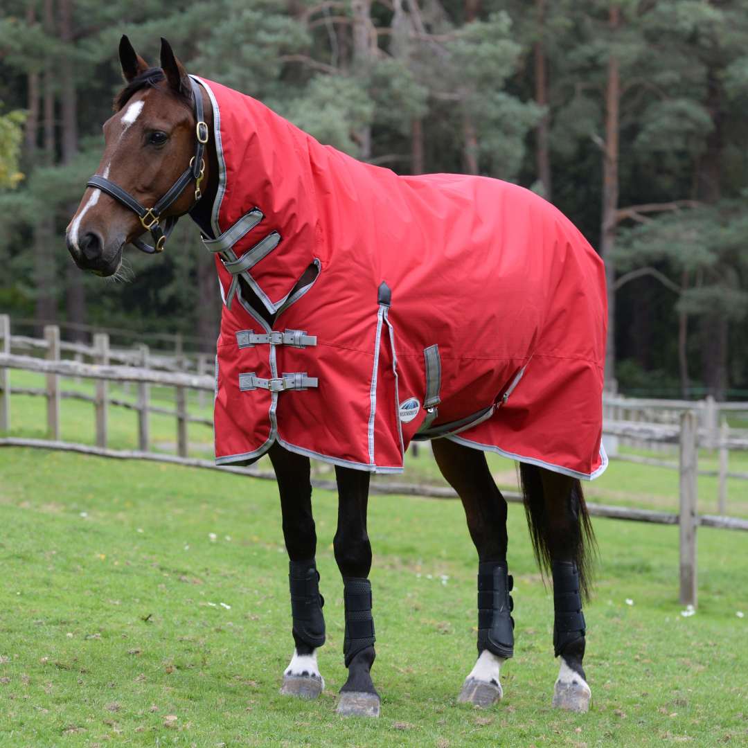 Weatherbeeta Comfitec Classic Combo Neck Lite #colour_red-silver-navy
