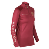 Shires Aubrion Team Long Sleeve Ladies Base Layer #colour_burgundy