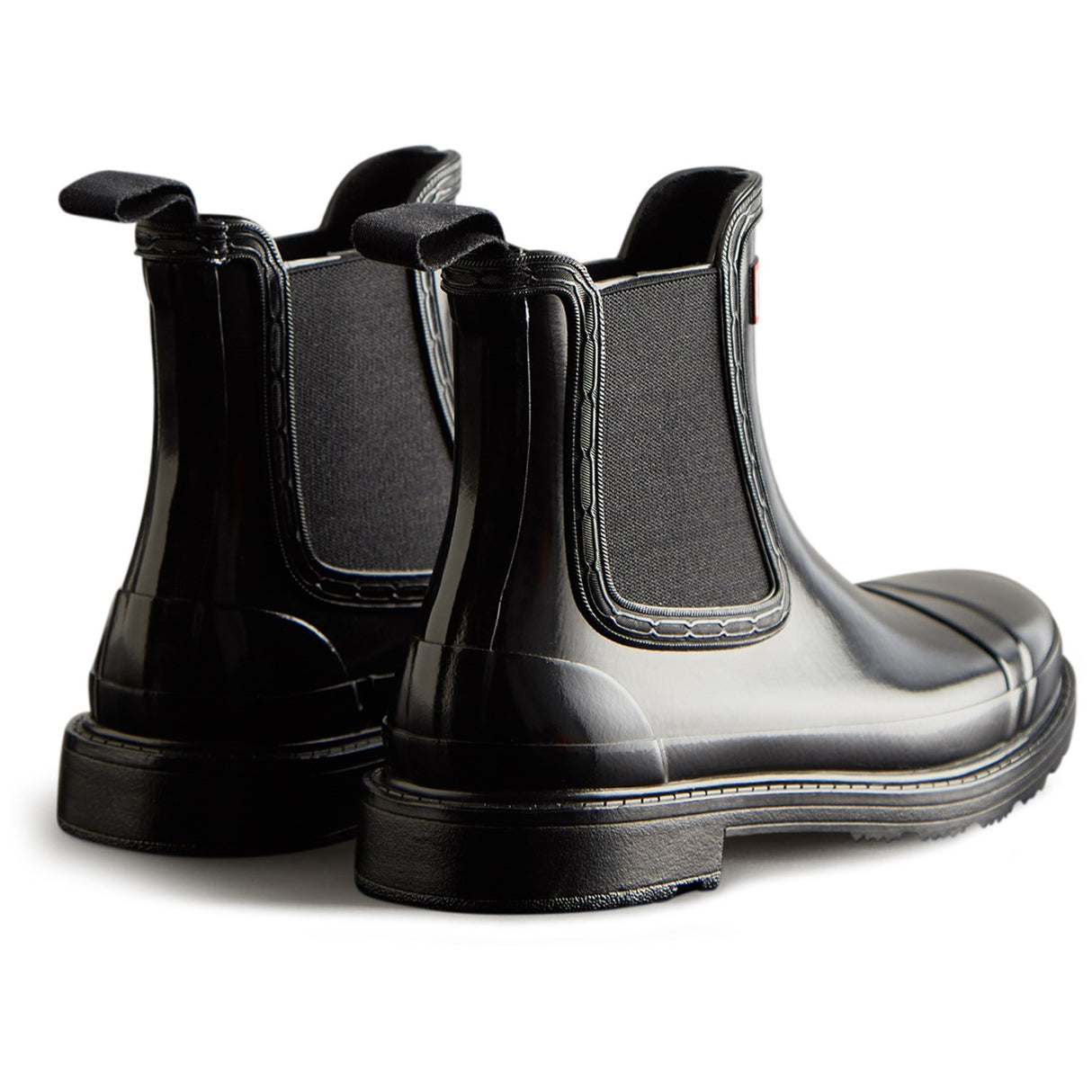 Hunter Women Commando Gloss Chelsea Boots