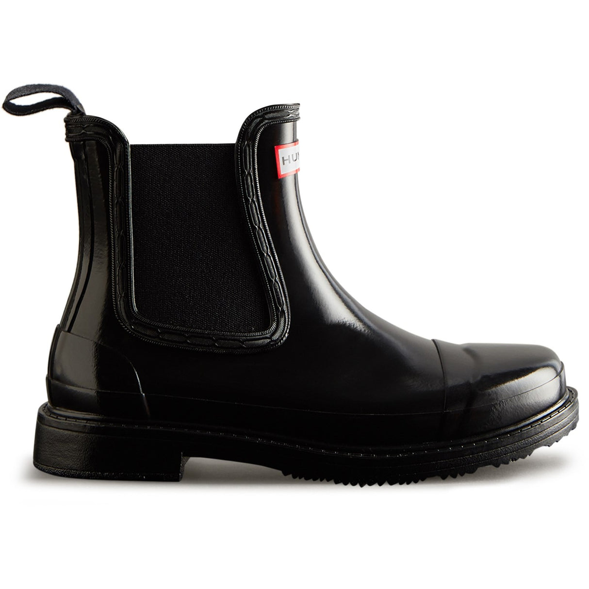 Hunter Women Commando Gloss Chelsea Boots