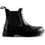 Hunter Women Commando Gloss Chelsea Boots