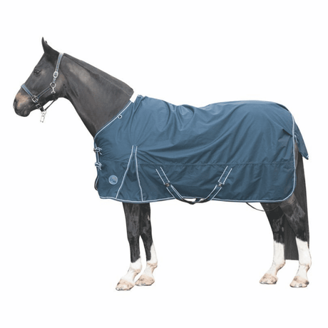 HKM Fleece Starter Turnout Rug #colour_deep-blue