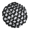 HKM Hair Net With Glitter Stones #colour_black