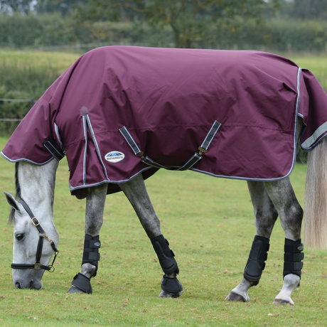Weatherbeeta Comfitec Plus Dynamic II Combo Neck Lite #colour_maroon-grey-white