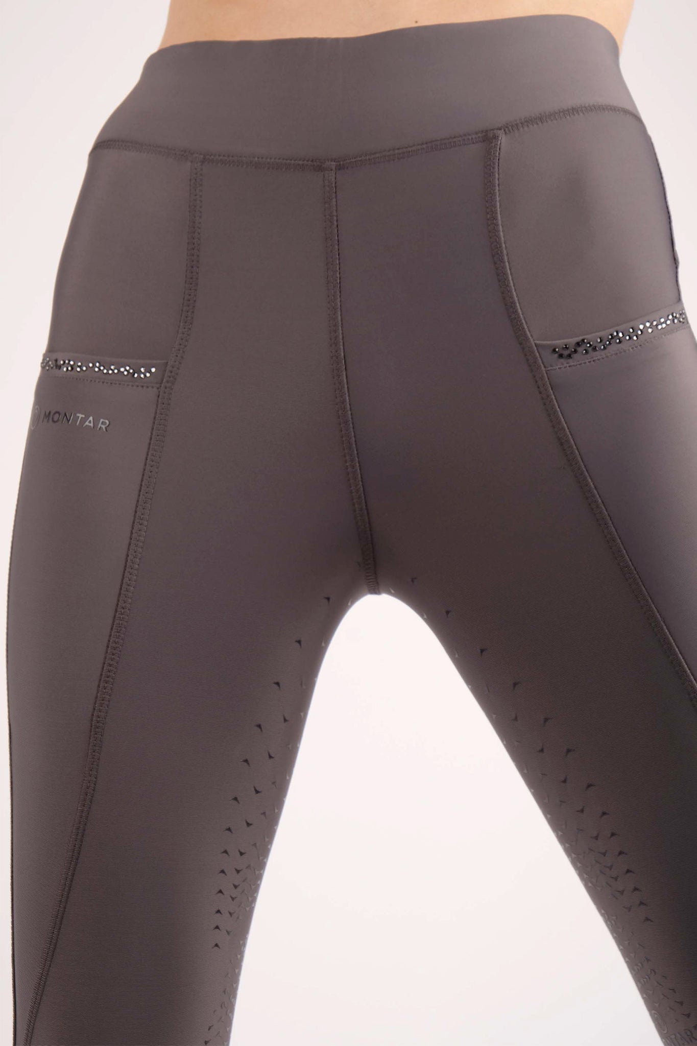 Montar Linnea Full Grip Riding Tights #colour_grey
