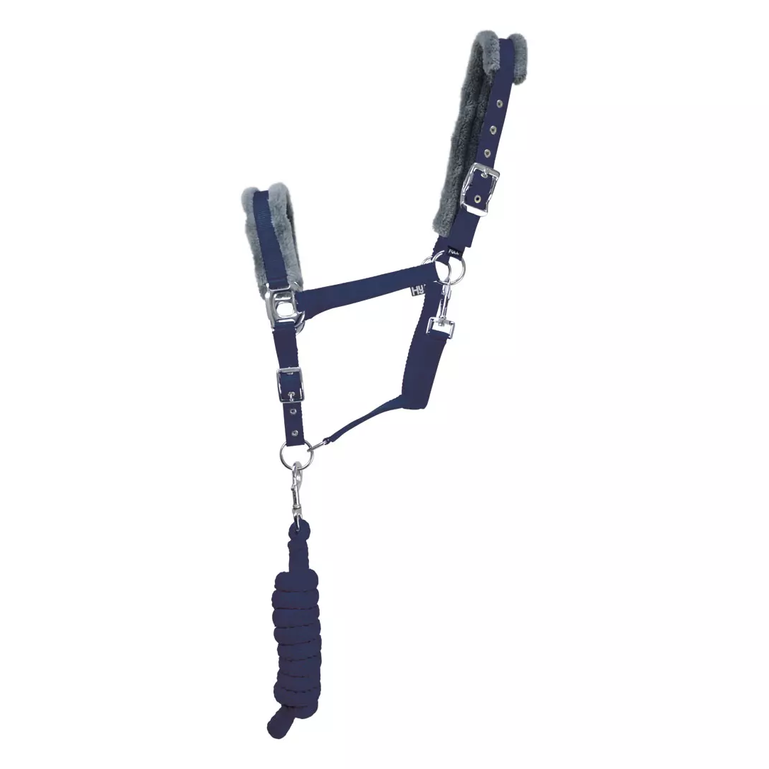 Hy Sport Active Head Collar & Lead Rope #colour_midnight-navy