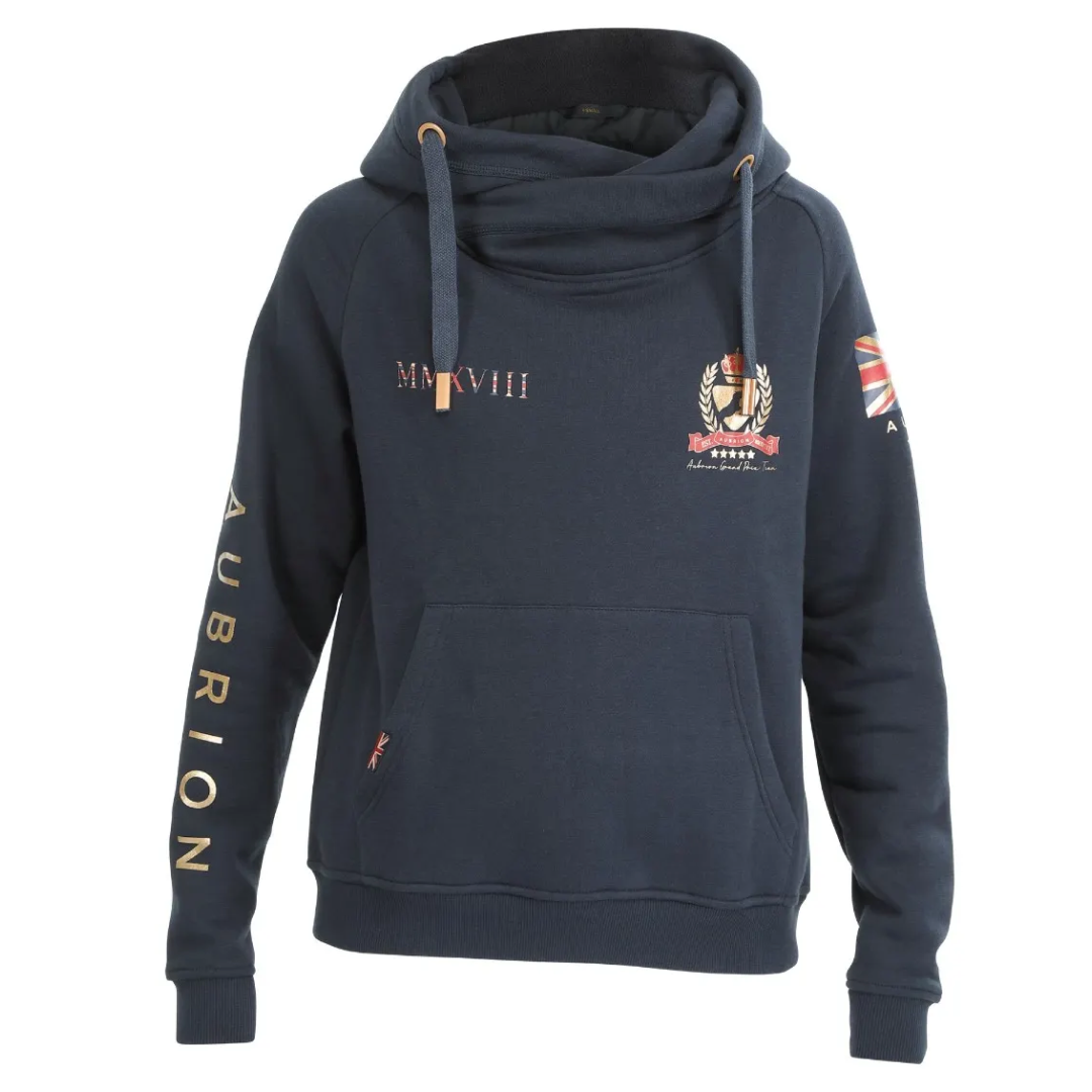 Shires Aubrion Team Girls Hoodie #colour_navy