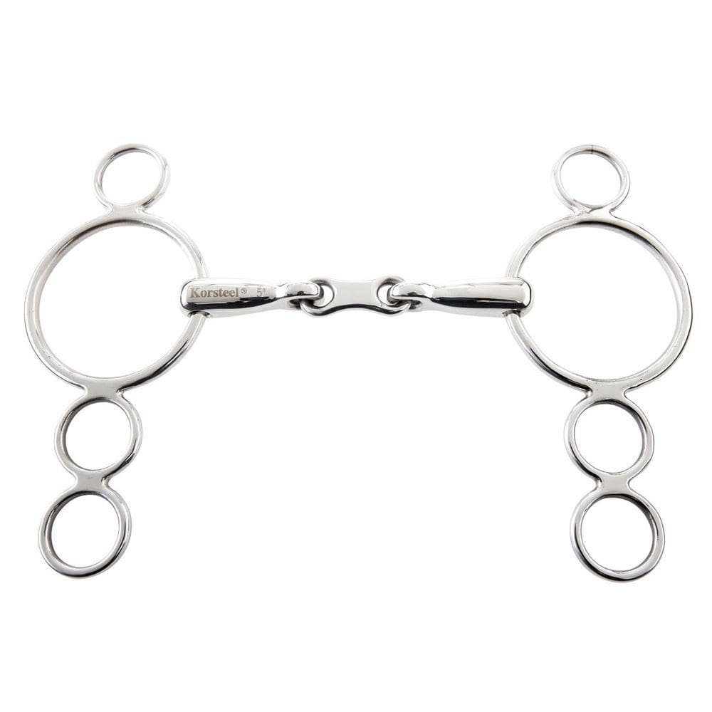 Korsteel Stainless Steel French Link 3 Ring Dutch Gag Bit